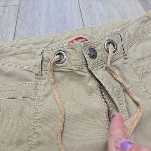 The North Face Nobel Stretch Pant khaki tan Womens Size 12 Roll Up - Picture 6 of 15